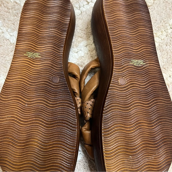 Bella Vita Made in Italy Platform Sandals Sz 10 in Whiskey Leather NWOT - Picture 6 of 7
